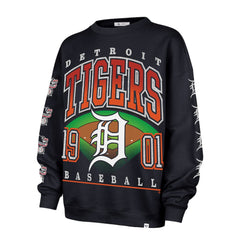 Detroit Tigers '47 Women's Trendy Team Go Big Oversized Sweatshirt - Navy - 47 brand Lifestyle