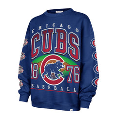 Chicago Cubs '47 Women's Trendy Team Go Big Oversized Sweatshirt - Royal - 47 brand Online