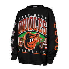 Baltimore Orioles '47 Women's Trendy Team Go Big Oversized Sweatshirt - Black - 47 brand Discount
