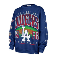 Los Angeles Dodgers '47 Women's Trendy Team Go Big Oversized Sweatshirt - Royal - 47 brand Online