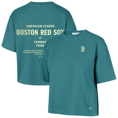 Boston Red Sox '47 Women's Contemporary Basics Leon City T-Shirt - Teal - 47 brand Online