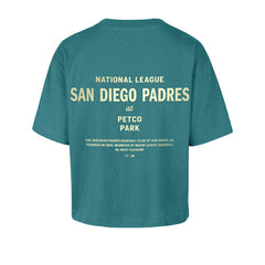 San Diego Padres '47 Women's Contemporary Basics Leon City T-Shirt - Teal - 47 brand Online