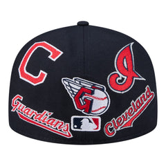 Cleveland Guardians New Era All Over 59FIFTY Fitted Hat - Navy - New Era Sale