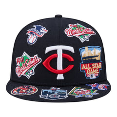 Minnesota Twins New Era All Over 59FIFTY Fitted Hat - Navy - New Era on Sale