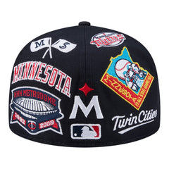Minnesota Twins New Era All Over 59FIFTY Fitted Hat - Navy - New Era on Sale