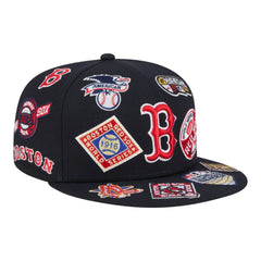 Boston Red Sox New Era All Over 59FIFTY Fitted Hat - Navy - New Era Discount