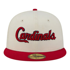 St. Louis Cardinals New Era Two-Tone Stitch 59FIFTY Fitted Hat - Cream - New Era Sale