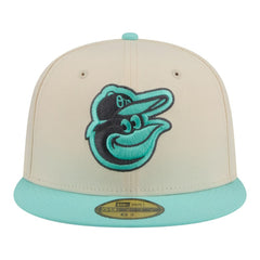 Baltimore Orioles New Era Two-Tone Color Pack 59FIFTY Fitted Hat - Light Beige/Turquoise - New Era Discount