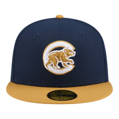Chicago Cubs New Era Two-Tone Color Pack 59FIFTY Fitted Hat - Navy/Khaki - New Era Lifestyle