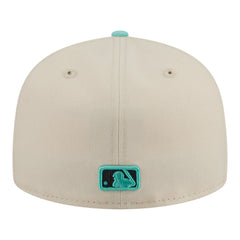 Los Angeles Dodgers New Era Two-Tone Color Pack 59FIFTY Fitted Hat - Light Beige/Turquoise - New Era Discount