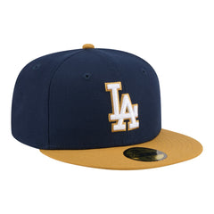 Los Angeles Dodgers New Era Two-Tone Color Pack 59FIFTY Fitted Hat - Navy/Khaki - New Era Online