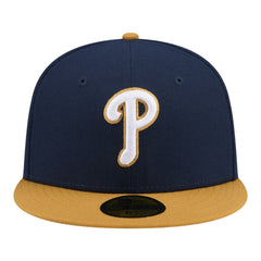 Philadelphia Phillies New Era Two-Tone Color Pack 59FIFTY Fitted Hat - Navy/Khaki - New Era Online
