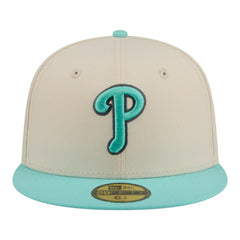 Philadelphia Phillies New Era Two-Tone Color Pack 59FIFTY Fitted Hat - Light Beige/Turquoise - New Era Lifestyle