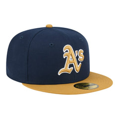 Athletics New Era Two-Tone Color Pack 59FIFTY Fitted Hat - Navy/Khaki - New Era Lifestyle
