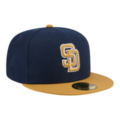 San Diego Padres New Era Two-Tone Color Pack 59FIFTY Fitted Hat - Navy/Khaki - New Era Lifestyle