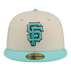 San Francisco Giants New Era Two-Tone Color Pack 59FIFTY Fitted Hat - Light Beige/Turquoise - New Era Sale