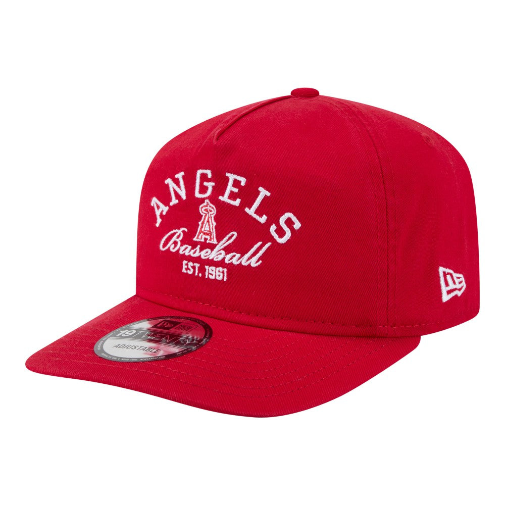 Los Angeles Angels New Era Stacked 19TWENTY Adjustable Hat - Red - New Era on Sale