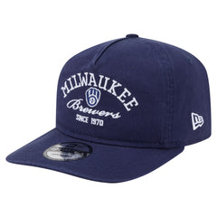 Milwaukee Brewers New Era Stacked 19TWENTY Adjustable Hat - Navy - New Era Lifestyle