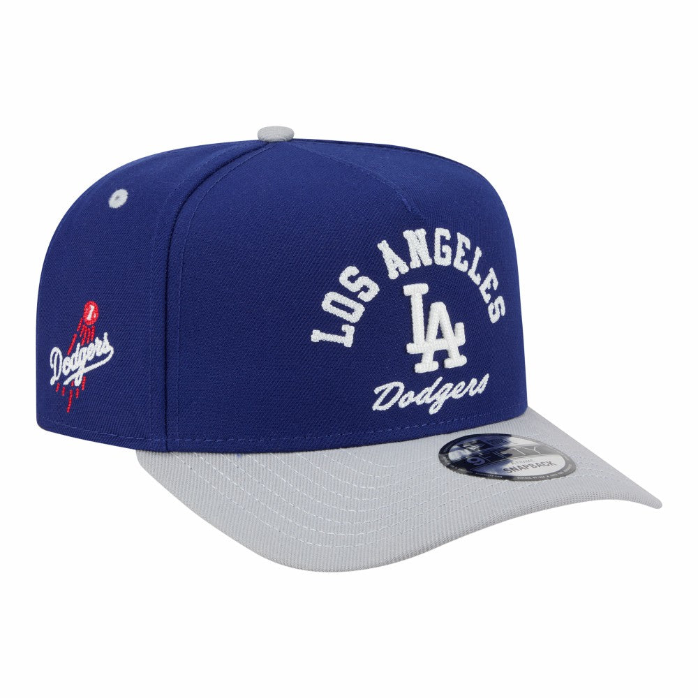 Los Angeles Dodgers New Era Arched A-Frame 9FIFTY Adjustable Hat - Royal/Gray - New Era Online