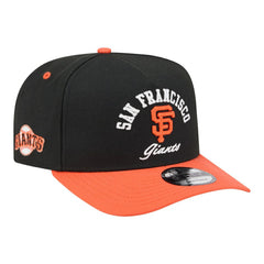 San Francisco Giants New Era Arched A-Frame 9FIFTY Adjustable Hat - Black/Orange - New Era Discount