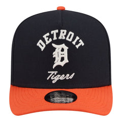 Detroit Tigers New Era Arched A-Frame 9FIFTY Adjustable Hat - Navy/Orange - New Era on Sale