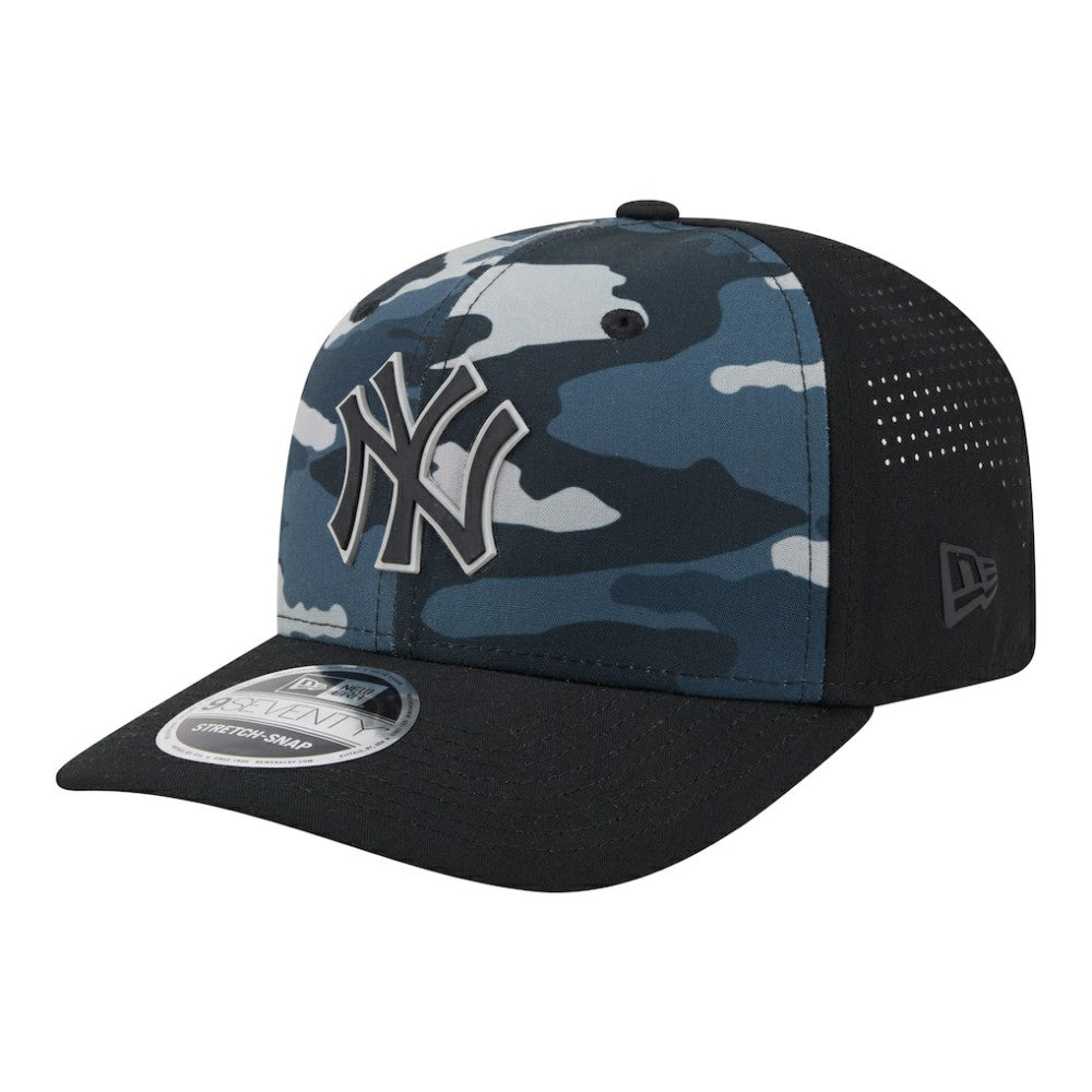 New York Yankees New Era Tonal Camo 9SEVENTY Stretch-Snap Hat - Black - New Era Discount