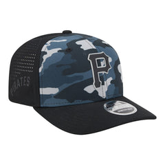 Pittsburgh Pirates New Era Tonal Camo 9SEVENTY Stretch-Snap Hat - Black - New Era Lifestyle