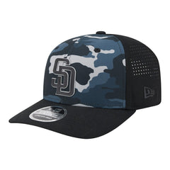 San Diego Padres New Era Tonal Camo 9SEVENTY Stretch-Snap Hat - Black - New Era Discount