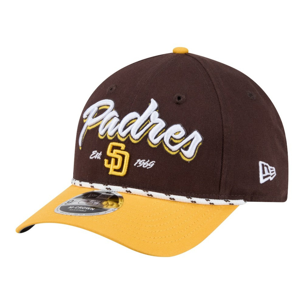 San Diego Padres New Era Team Loyal 9FORTY M-Crown Adjustable Hat - Brown/Gold - New Era Online