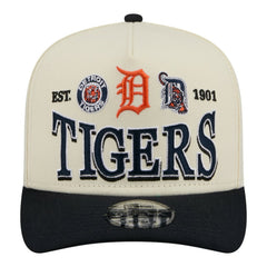Detroit Tigers New Era Throwback Tri-Hit A-Frame 9FIFTY Adjustable Hat - Cream - New Era Lifestyle
