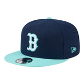 Boston Red Sox New Era Two-Tone Color Pack 9FIFTY Snapback Hat - Navy/Turquoise - New Era Lifestyle
