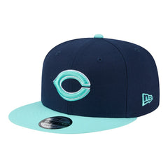 Cincinnati Reds New Era 2-Tone Color Pack 9FIFTY Snapback Hat - Navy/Turquoise - New Era on Sale