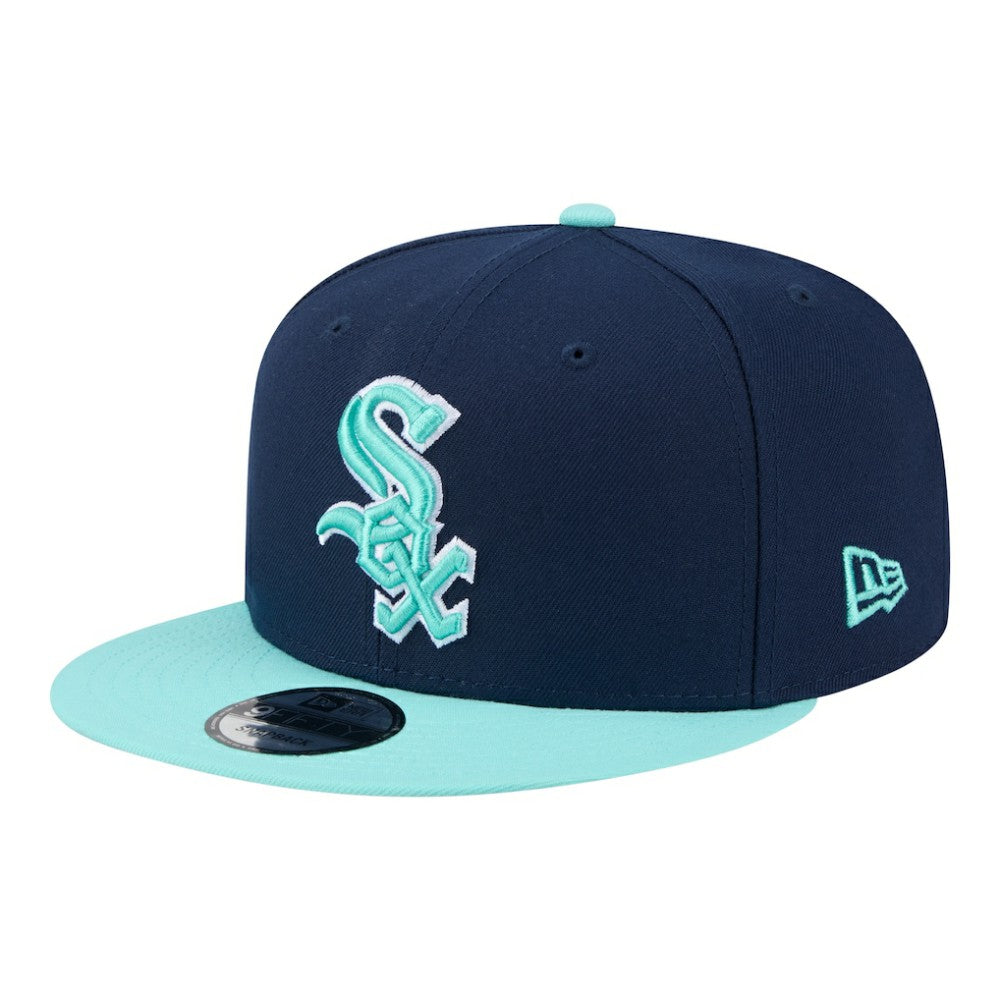 Chicago White Sox New Era Two-Tone Color Pack 9FIFTY Snapback Hat - Navy/Turquoise - New Era Online