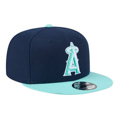 Los Angeles Angels New Era Two-Tone Color Pack 9FIFTY Snapback Hat - Navy/Turquoise - New Era on Sale