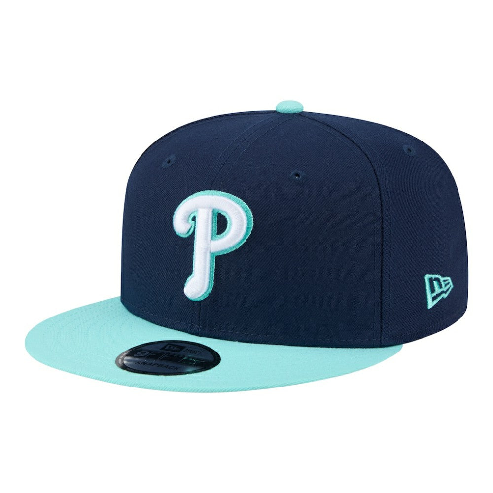 Philadelphia Phillies New Era Two-Tone Color Pack 9FIFTY Snapback Hat - Navy/Turquoise - New Era on Sale