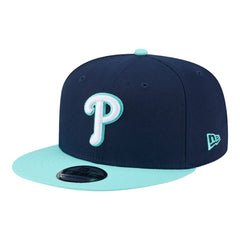 Philadelphia Phillies New Era Two-Tone Color Pack 9FIFTY Snapback Hat - Navy/Turquoise - New Era on Sale