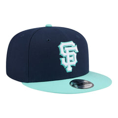 San Francisco Giants New Era 2-Tone Color Pack 9FIFTY Snapback Hat - Navy/Turquoise - New Era Lifestyle