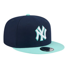 New York Yankees New Era Two-Tone Color Pack 9FIFTY Snapback Hat - Navy/Turquoise - New Era Online