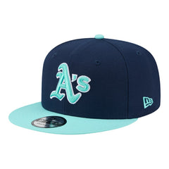 Athletics New Era Two-Tone Color Pack 9FIFTY Snapback Hat - Navy/Turquoise - New Era Discount