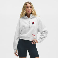 Arizona Cardinals lululemon Women's Scuba Oversized Half-Zip Hoodie Heathered Core Ultra Light Grey