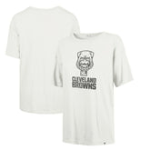 47 brand Cleveland Browns '47 Women's Dawg Pound XL Premier Sadie Oversized T-Shirt Cream