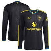 Manchester United 2025/26 Third Replica Long Sleeve Jersey Black - Adidas Discount