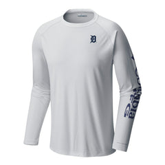 Detroit Tigers Columbia Terminal Tackle Long Sleeve Shirt - White - Columbia Lifestyle