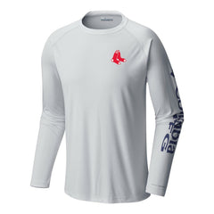 Boston Red Sox Columbia Terminal Tackle Long Sleeve Shirt - White - Columbia Discount