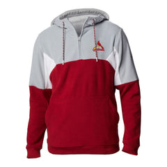 St. Louis Cardinals Columbia Men's Lodge Fleece Quarter-Zip Hoodie - Red - Columbia Discount