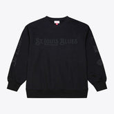 St. Louis Blues Mitchell & Ness Phantom Fleece Crew Neck Sweatshirt - Black - NHL 203279101
