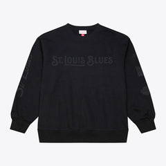St. Louis Blues Mitchell & Ness Phantom Fleece Crew Neck Sweatshirt - Black - NHL 203279101
