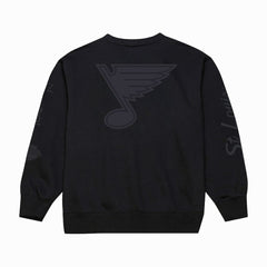 St. Louis Blues Mitchell & Ness Phantom Fleece Crew Neck Sweatshirt - Black - NHL 203279101