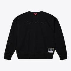 Detroit Red Wings Mitchell & Ness Unisex Phantom Fleece Crew Neck Sweatshirt - Black - NHL 203279118