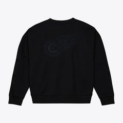 Detroit Red Wings Mitchell & Ness Unisex Phantom Fleece Crew Neck Sweatshirt - Black - NHL 203279118
